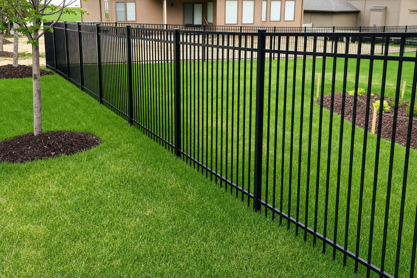 Aluminum fence installation