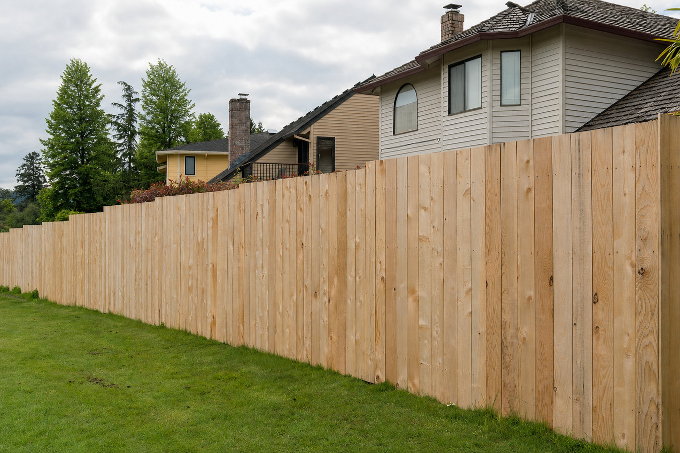 Privacy fence installation